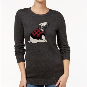 CHARTER CLUB PUG SWEATER